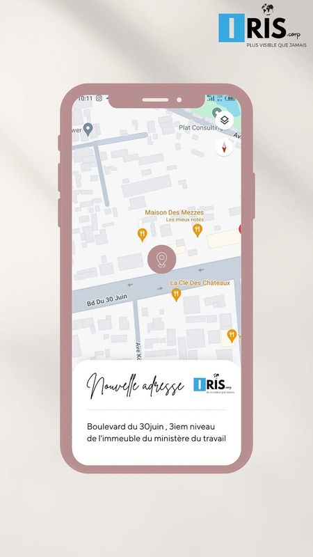 Nouvelle adresse de IRIS Corporation à Kinshasa